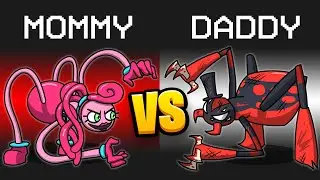 MOMMY vs. DADDY LONG LEGS Mod in Among Us...