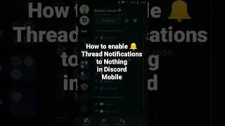 How to enable 🔔 Thread Notifications to Nothing in Discord Mobile #roduz #discord #thread #howto