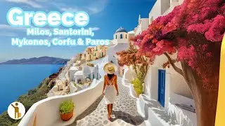 Greece 🇬🇷 - Santorini | Mykonos | Corfu | Paros - 4K HDR Walking Tour