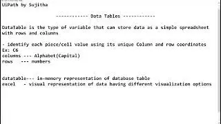 Data Tables in UiPath | How to create Datatables | different ways to create datatable in UiPath