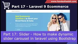 Laravel 9 Ecommerce - Part 17: How to make dynamic slider carousel in laravel using Bootstrap 5