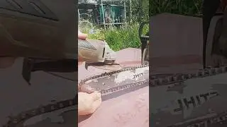 Как заточить цепь на бензопиле не снимая шины 