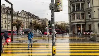 Rainy Autumn Day in Bern 🍁Switzerland [4K] Walk