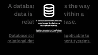 What is a Database Schema? #shorts #database