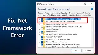 Fix .Net Framework Initialization Error in Windows 11