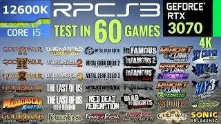 RPCS3 Emulator Test In 60 Games 4K | RTX 3070 + i5 12600K