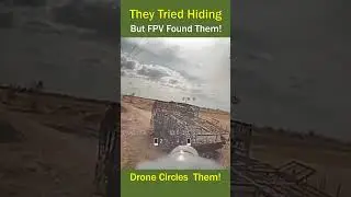 Russian Soldiers Attempt to Evade Drone by Hiding Under IFV