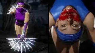MK11 - Kitana Mileena Intro Victory Fatality Friendship Swap
