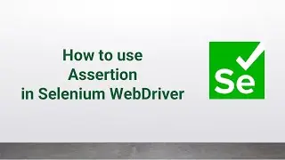 How to use Assertion in Selenium WebDriver 