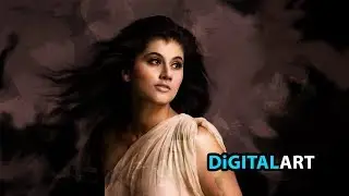 How to make easy Digital Paint or Digital Art effect using smudge tool # Taapsee Pannu