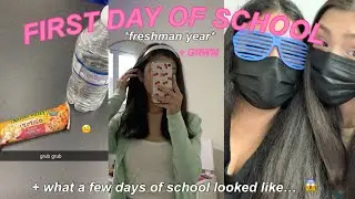 GRWM FOR THE FIRST DAY OF SCHOOL *freshman year* + a few days of school
