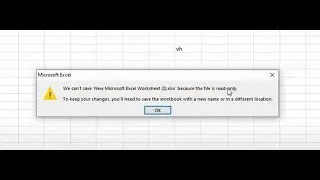 How to fix 2007, 2010, 2013, 2016, 2019 Microsoft excel can't save or read only error problems