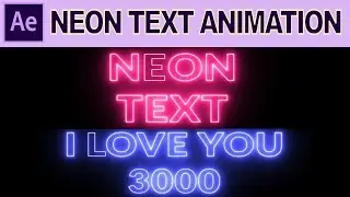 After Effects Tutorial : Neon Text Animation | 100% Free Plugin