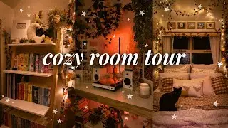 ROOM TOUR 2024!! cozy, fall bedroom 🍂🧸🕯*pinterest inspired!*