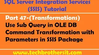 SSIS Tutorial Part 47-Use Sub Query in OLE DB Command Transformation with Parameters in SSIS Package