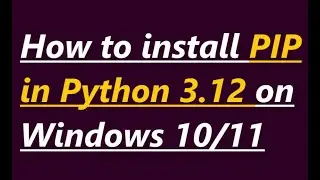 How to install pip in python 3.12.4