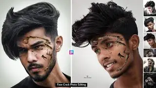 Cracked Face Photo Editing In PicsArt | Face Crack Effect Photo Editing - DJ Photo Editing