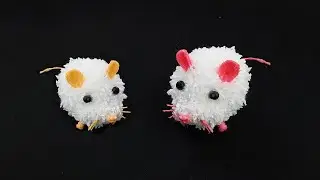 Cute Little Mouse Toys - Make Mouse Pompom Toys - Easy Woolen Crafts