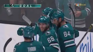 Filip Zadina Scores His Girst Goal with the Sharks - Sharks vs. Golden Knights - October 12, 2023