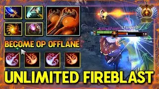 TRULY BECOME OP OFFLANE Ogre Magi Aghs Scepter + OC Build Unlimited Fireblast 7.36b DotA 2