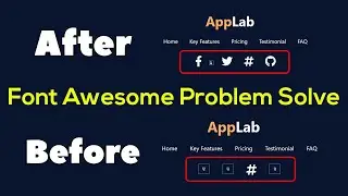 Font Awesome Icon Problem Solve | Font Awesome Icon Not showing