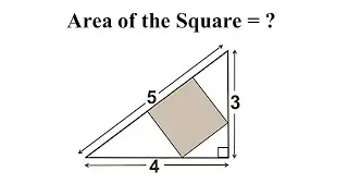 How to find the area of this square inside this right angle Triangle? | A simple and easy solution