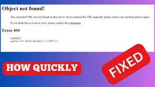 How Fix  Localhost the requested URL was not found ? | Object not found with XAMPP 