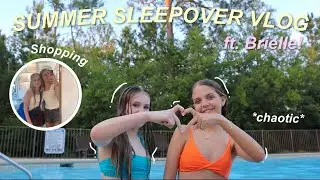 SUMMER sleepover vlog w/ Brielle! Shopping, tanning, and more 🌞 // Mia Elizabeth