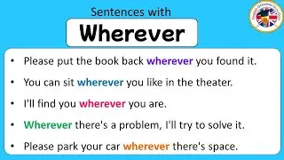 Sentences with Wherever, Wherever in a Sentence,Example Sentences about Wherever #sentences #grammar