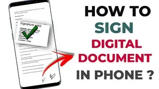How To Sign Pdf Document With Digital Signature In Phone | Create Digital Signature In Pdf English