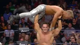 Wrestling low blow on Jessie Godderz