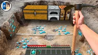 Minecraft RTX in Real Life FIRST STEVE BASE in Realistic Minecraft 創世神第一人稱真人版 RTX Texture Pack