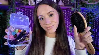 ASMR / 1 Hour Hairplay Compilation (scalp check, head massage, haircut, hair brushing & clipping)