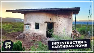 Building An Off-grid Earthbag Tiny Home For Less Than $10k | Watch The 15 Minute Timelapse