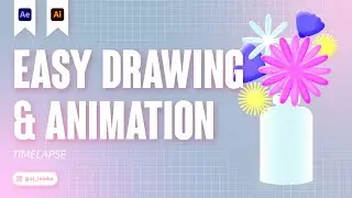 DRAWING BOUQUET IN ILLUSTRATOR AND ANIMATION IN AFTER EFFECTS