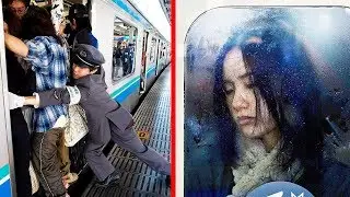 МНОГИЕ ЛЮДИ БОЯТСЯ ОКАЗАТЬСЯ ЗДЕСЬ! НО ЭТО ОБЫЧНАЯ ДАВКА В МЕТРО ТОКИО!