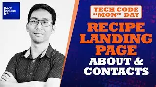 Recipe Landing Page - About and Contact | Tech Code Mon Day