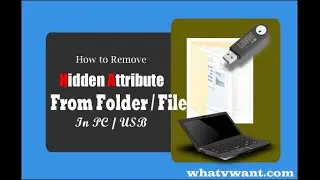 2 ways to remove hidden attribute to unhide folders and files in Windows and USB