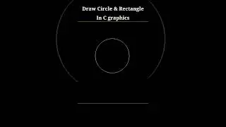 Draw a circle /Rectangle by coding in C graphic design