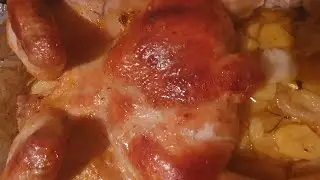 курица с картошкой запечённая в духовке это просто объедение