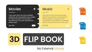 Create a Flip Book using simple HTML CSS and JS | No External Library