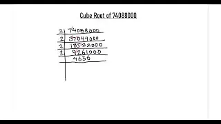 How to Find Cube Root of 74088000 by Prime Factorization / 74088000 cube root  in Hindi