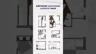 ArchiCAD Bathroom Layout Pack #bim #archicad #architecturedesign #design #architectual