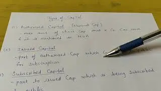 Types of capital (class 11)