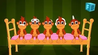 Детские песни на английском языке |  Kids Songs |  5 маленьких обезьянок |  five little monkeys