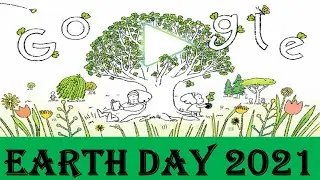 Earth Day 2021 Doodle , Restore Our Earth and Save the Planet : Earth Day 2021 Theme.