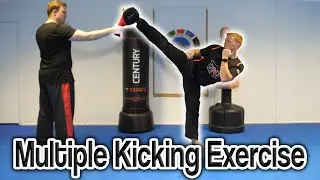 Taekwondo Multiple Kicking Exercise On One Leg | Improve Balance & Kick Transition