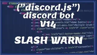SLASH WARNS COMMANDO || Discord V14 Tutorial