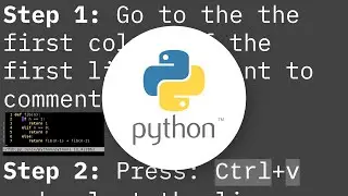 How to comment out a block of Python code in Vim