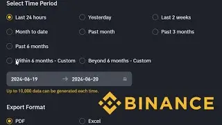 How to export entire Binance transaction history 2024?